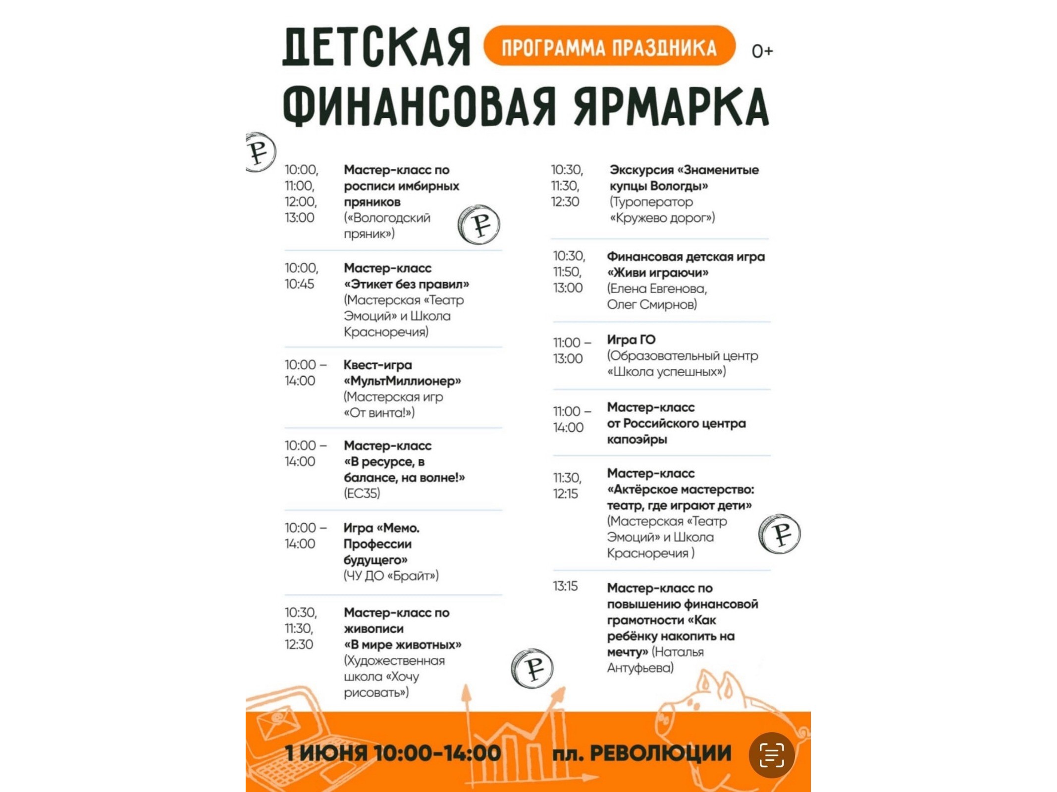 Фестивали, концерты, мастер-классы и детская ярмарка пройдут в Вологде в День защиты детей.