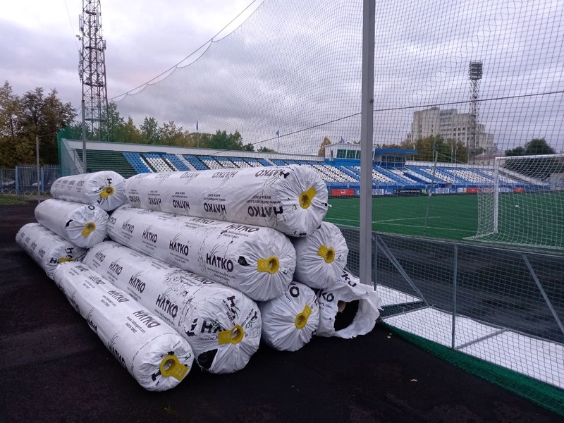 Работы по укладке нового искусственного покрытия футбольного поля на стадионе Динамо начнутся в апреле